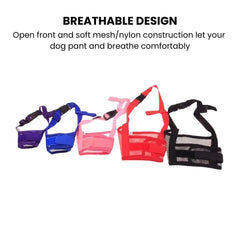 Adjustable Nylon Dog Muzzle — Breathable Anti-Bite Mask