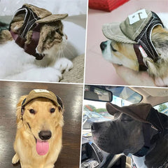 Adjustable Pet Baseball Cap — Breathable Dog & Cat Hat