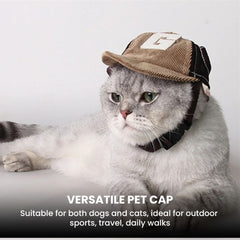 Adjustable Pet Baseball Cap — Breathable Dog & Cat Hat