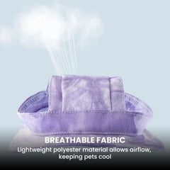 Adjustable Pet Sun Hat — Breathable Tie-Dye Bucket Hat