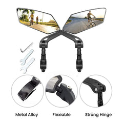 Adjustable Bicycle Rearview Mirror for Bikes & E-Bikes