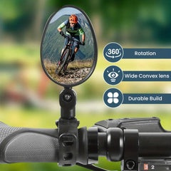 Adjustable Bike Mirror – Wide-Angle Handlebar Rear View