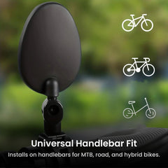 Adjustable Bike Mirror – Wide-Angle Handlebar Rear View