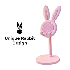 Cute Rabbit Phone Stand — Adjustable Desktop Holder