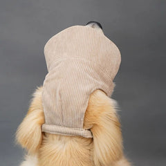 Adjustable Dog Sun Hat with Visor – Cute Corduroy Cap