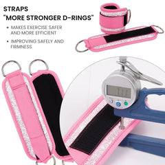 Adjustable Double D-Ring Ankle Straps for Gym Workouts