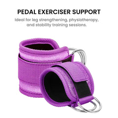 Adjustable Double D-Ring Ankle Straps for Gym Workouts