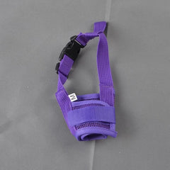 Adjustable Nylon Dog Muzzle — Breathable Anti-Bite Mask