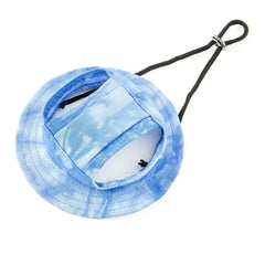 Adjustable Pet Sun Hat — Breathable Tie-Dye Bucket Hat