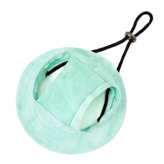 Adjustable Pet Sun Hat — Breathable Tie-Dye Bucket Hat