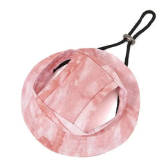 Adjustable Pet Sun Hat — Breathable Tie-Dye Bucket Hat