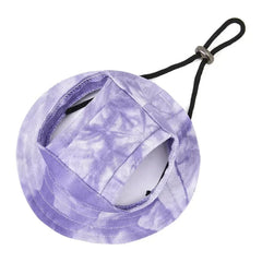 Adjustable Pet Sun Hat — Breathable Tie-Dye Bucket Hat