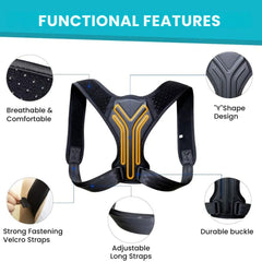 Adjustable Posture Corrector Brace for Back Support