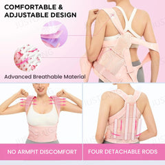 Adjustable Spine Alignment Back Support Brace