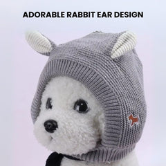 Knit Dog Ear Hood — Cozy Winter Pet Hat