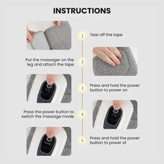 Air Compression Leg Massager for Circulation & Recovery - instructions