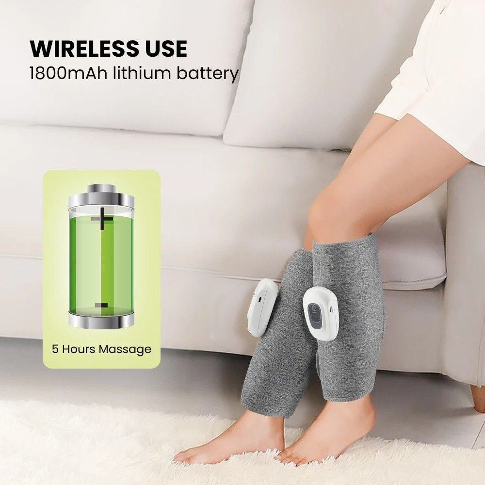 Air Compression Leg Massager for Circulation & Recovery - wireless