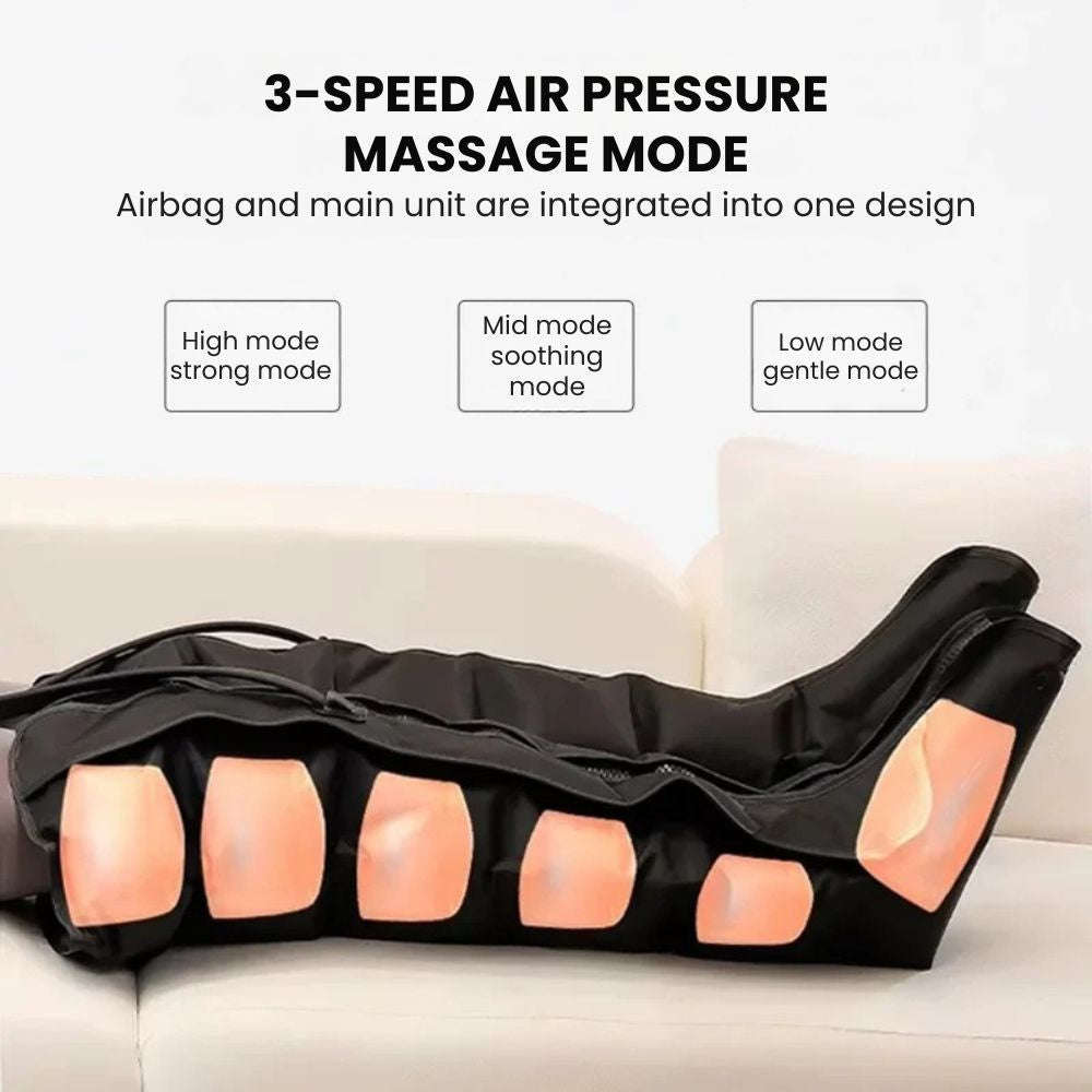 Air Wave Compression Leg Massager with Digital Control - 3 speed