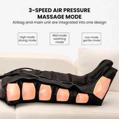 Air Wave Compression Leg Massager with Digital Control - 3 speed