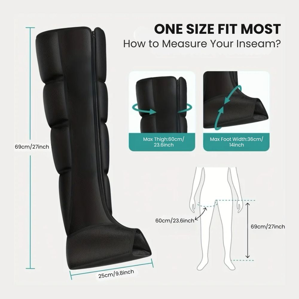 Air Wave Compression Leg Massager with Digital Control - fit for all ages