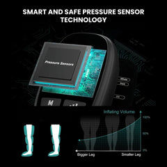 Air Wave Compression Leg Massager with Digital Control - sensor