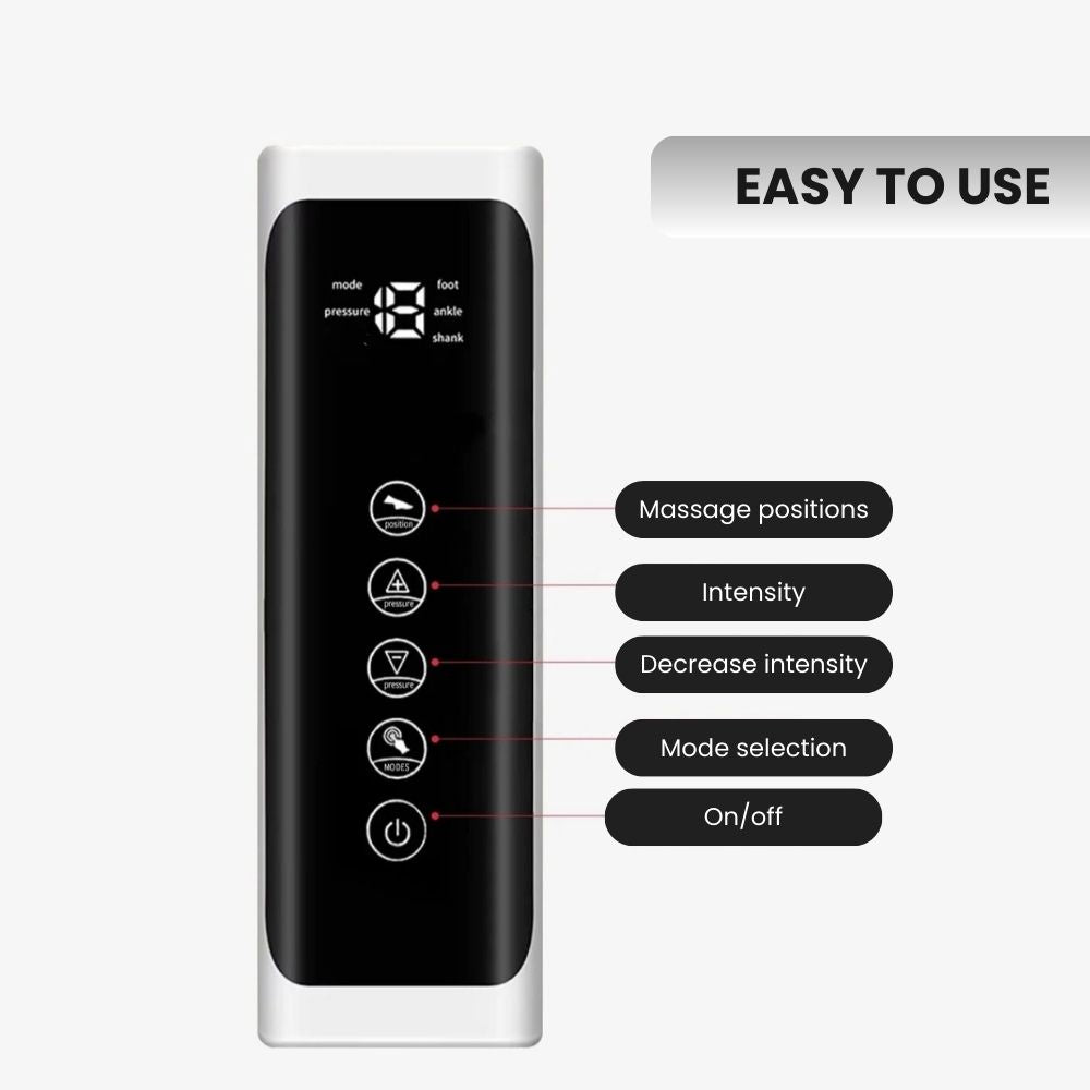 Air Wave Compression Leg Massager with Digital Control - easy to use
