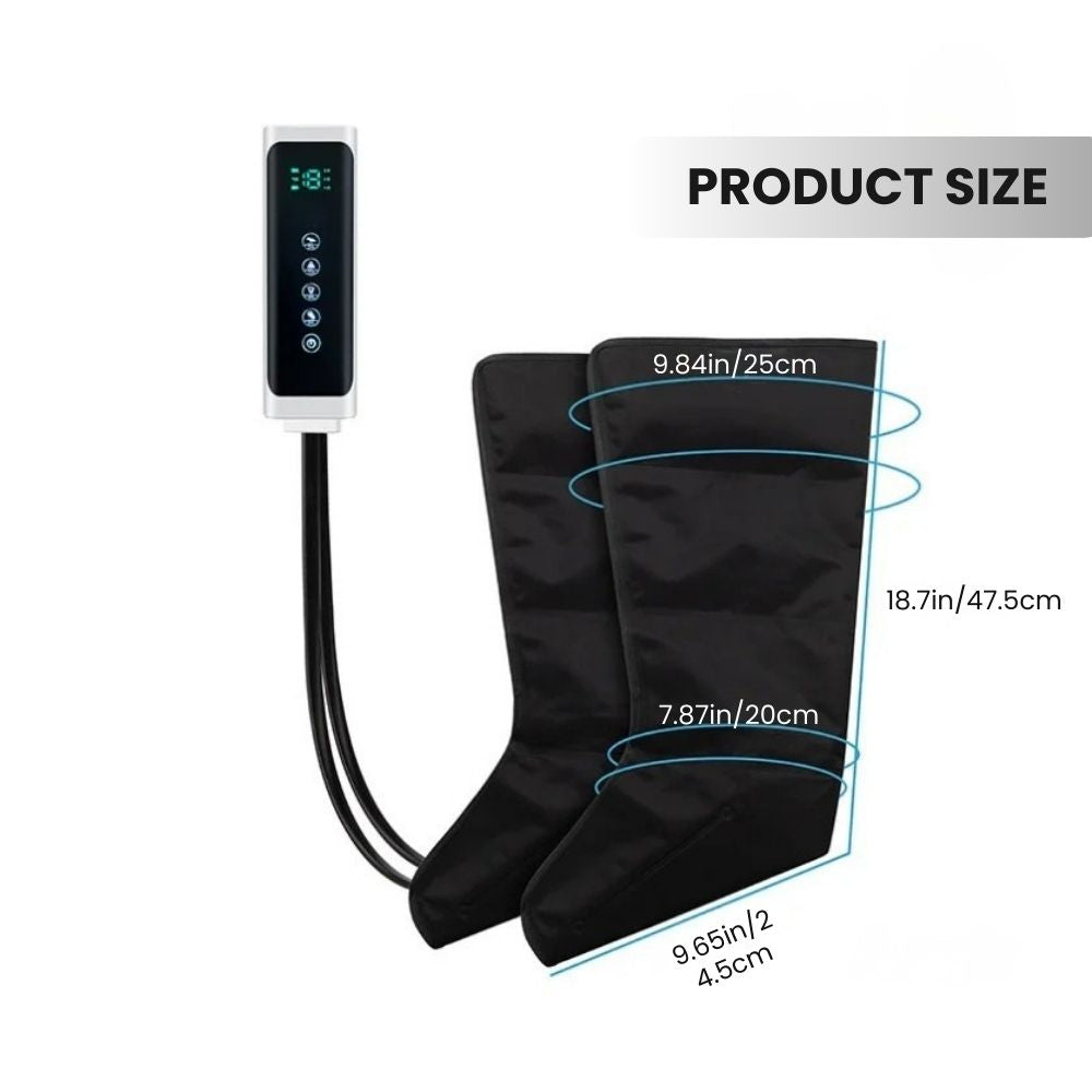 Air Wave Compression Leg Massager with Digital Control - size