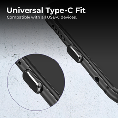 USB-C Anti-Dust Port Plugs (4pcs) + Cleaning Brush