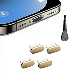 USB-C Anti-Dust Port Plugs (4pcs) + Cleaning Brush