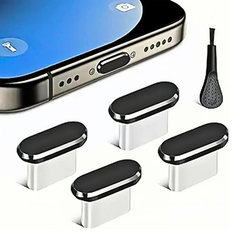 USB-C Anti-Dust Port Plugs (4pcs) + Cleaning Brush