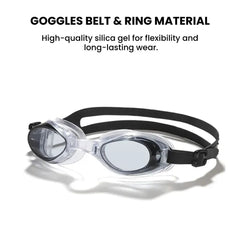Anti-Fog Adult Swim Goggles — Silicone Seal, PC Lens
