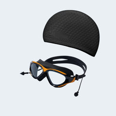 Anti-Fog Swim Goggles + Silicone Cap