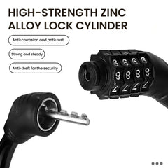 Anti-Theft Bike Cable Lock Steel Combination Padlock