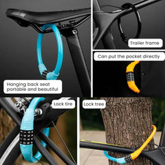 Anti-Theft Bike Cable Lock Steel Combination Padlock