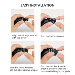 Anti-Theft Bike Cable Lock Steel Combination Padlock