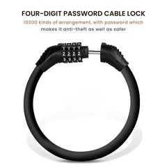 Anti-Theft Bike Cable Lock Steel Combination Padlock
