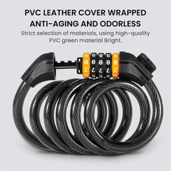 Anti-Theft Bike Cable Lock with 5-Digit Code