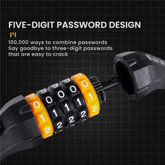 Anti-Theft Bike Cable Lock with 5-Digit Code