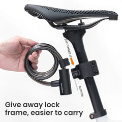 Anti-Theft Bike Cable Lock with Keys – Portable