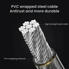 Anti-Theft Bike Cable Lock with Keys – Portable
