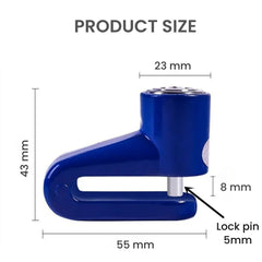 Anti-Theft Disc Brake Lock for Bike, Motorcycle & Scooter