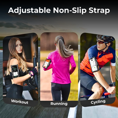 Waterproof Running Armband Phone Holder — Adjustable Fit