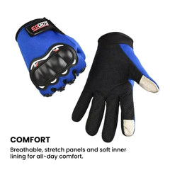 Armored Motorcycle Gloves — Knuckle Protection