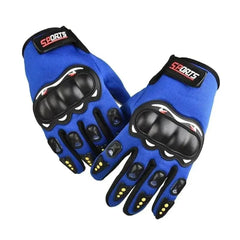 Armored Motorcycle Gloves — Knuckle Protection