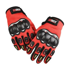 Armored Motorcycle Gloves — Knuckle Protection