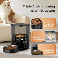 Automatic 2L Pet, Cat & Dog Feeder with Timer & Dual Power Supply