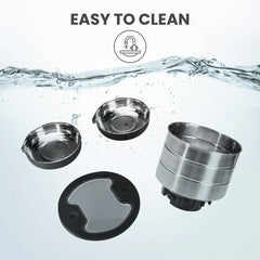 Automatic Pet, Cat & Dog Feeder with Stainless Steel Bowls & 4.5L Capacity