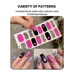Autumn Christmas Nail Stickers – Easy DIY Full Wraps
