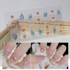 Autumn Christmas Nail Stickers – Easy DIY Full Wraps