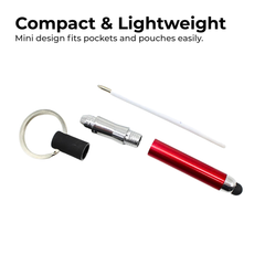 Mini Ballpoint Pen Stylus with Keychain – 2-in-1 Touchscreen Pen